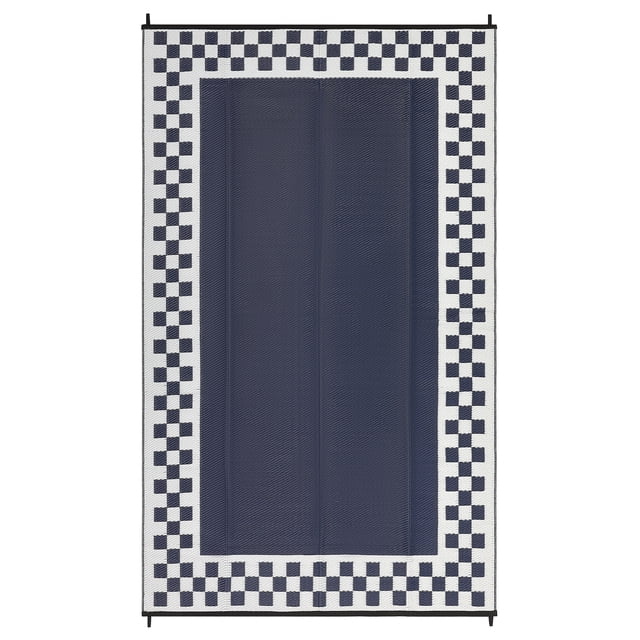Reversible Patio Mat – Waterproof Plastic Straw – Washable, Non-Shedding & UV Resistant – Porch, Deck, Balcony, Backyard, Camping & RV – Outdoor Rug