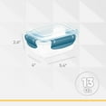 thumbnail image 2 of Superio Lock and Fresh Airtight Food Storage Containers with Lids for Kitchen Pantry Organization, BPA Free, Meal Prep Plastic Containers, 13 oz. Rectangular Sealed Container, Blue, 8 pack, 2 of 7