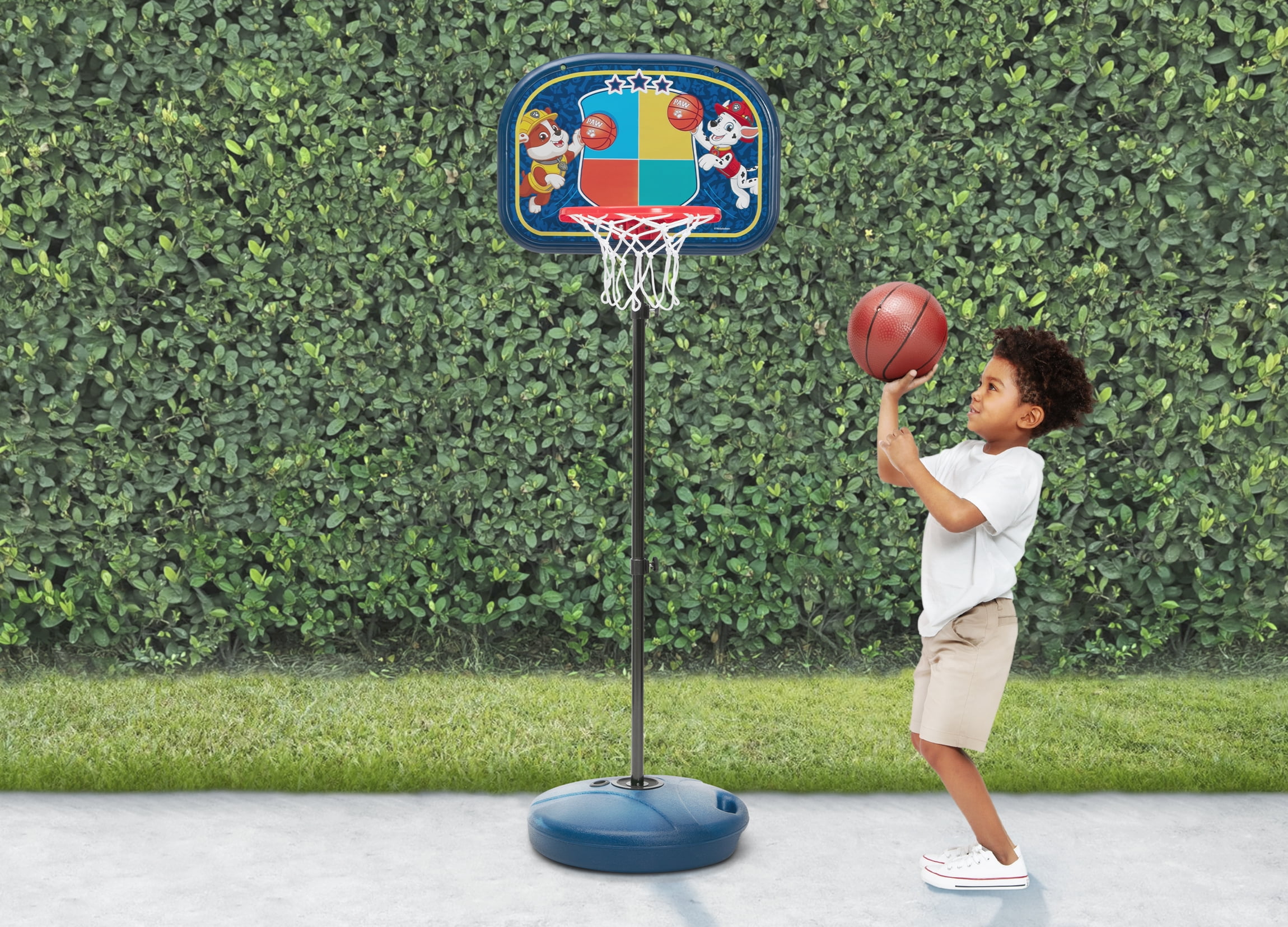PAW Patrol Basketball Hoop Set by Delta Children - Includes Hoop, Ball and Pump, Blue