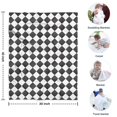 thumbnail image 4 of Black and White Checkerboard Checkered Pattern Blanket,Comfortable Soft Flannel Throw Blanket,All Season,Warm Lightweight Blankets for Sofa Bed Couch Living Room Chair,30"x40", 4 of 4