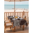 thumbnail image 2 of Outdoor Tablecloth with Umbrella Hole for Patio/Picnic/Party/Camping, Brown Flowers Waterproof Table Cloth Rectangle Table Cover Washable, Spring Floral Botanical Modern Art (60"x 84"), 2 of 8