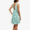 thumbnail image 5 of Women's Sleeveless V-Neck Floral Print Dress Tiered Flowy Sundress- Small, Green, 5 of 6