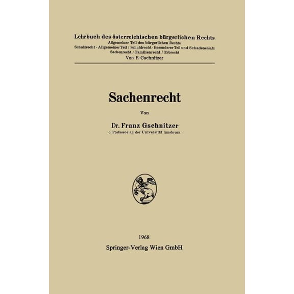 Sachenrecht, (Paperback)