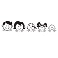 thumbnail image 3 of 5x25 cm Happy Family Pattern Art Design Vinyl Sticker Car Style Decal Car Accessories, 3 of 8
