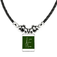 thumbnail image 1 of Formule Fonction Courbe Expression Collier Bijoux Couple Cuir Corde Pendentif, 1 of 3