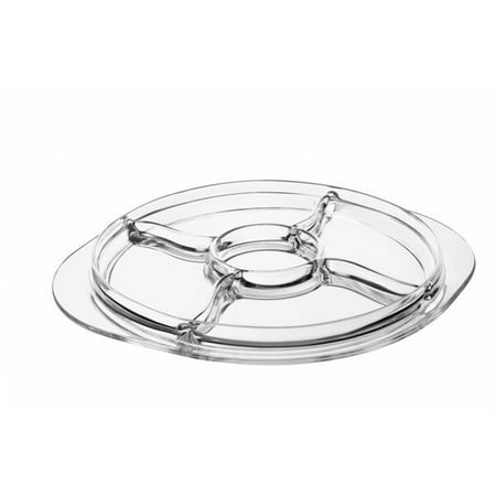 

Majestic Gifts E67415 12.6 x 14.2 in. Cake Plate & Relish Dish Revesable - Clear