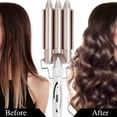 thumbnail image 2 of Rizador de pelo de tres tubos para mujer, rizador de pelo con forma de pera, rizador de ondas con forma de huevo y forma de rollo de huevo, 2 of 3