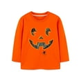 thumbnail image 5 of Bysome Long Sleeve Tops For Kids Toddler Sweatshirt Glow In The Dark Shirt Boys Pumpkin Tops Cotton Outfits, 5 of 8