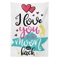 thumbnail image 3 of Ambesonne I Love You Tablecloth Rectangular Table Cover, Lifestyle Words Partners, 60"x90", Multicolor, 3 of 4
