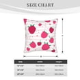 thumbnail image 4 of DouZhe Velvet Decorative Throw Pillow Covers Set of 2, Soft Square Cushion Cover with Invisible Zipper Pink Raspberries Fruits Printing, 18"x18", 4 of 7