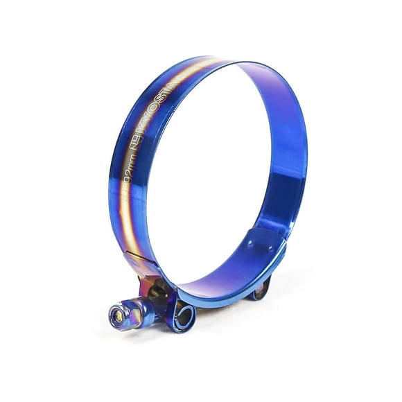 Kyostar Collier de Serrage en T 3.25 Pouces Réglable en Acier Inoxydable Bleu Titane pour 3.25 Pouces?84-92mm?