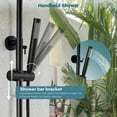 thumbnail image 5 of gotonovo Matte Black Outdoor Shower Fixture SUS304 System Combo Set Rainfall Single Handle High Pressure Hand Spray Wall Mount 2 Dual Function, 5 of 10