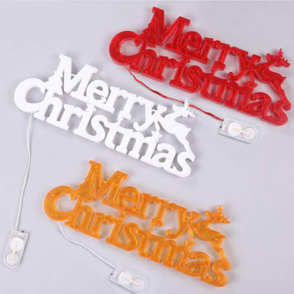 TINKER Merry Christmas Lighted Sign, Christmas Hanging Ornament, for