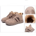 thumbnail image 7 of Womens Snow Boots Fashion Splice Leather Lace up Winter Ankle Booties Fuzzy Lined Platform Sneakers Walking Shoes Coffee Size 7, 7 of 7