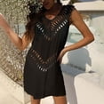 thumbnail image 5 of Swimsuit Cover Up Beach Swim Cover Up Women's Hand Hook Stitching V Neck A Line Skirt Sexy Beach Bikini Swimsuit Cover Up, 5 of 7