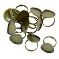thumbnail image 2 of Base de de 10pcs / Lot con Bisel en en apariencia de Lágrima de 25x18 Mm para Fabricación de Joyas Bronce Salvador Dali ajustes de bisel de anillo, 2 of 10