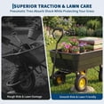 thumbnail image 4 of Memoryfield 600 lb Heavy Duty Poly Garden Dump Cart with 10" All-Terrain Wheels, Utility Yard Wagon, Tow Behind ATV Lawn Tractor, Black & Yellow, 4 of 12