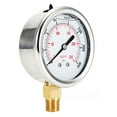 thumbnail image 3 of Falleo Clearance Stainless Steel Hydraulic Liquid Filled Fuel Pressure Gauge 0-3500 PSI, 3 of 5