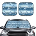 thumbnail image 2 of Balery 2 Piece Ocean on Striped Car Windshield Sun Shade|Foldable Front Windshield Shade for Car Front Window for Most Sedans SUV Truck-Small, 2 of 7
