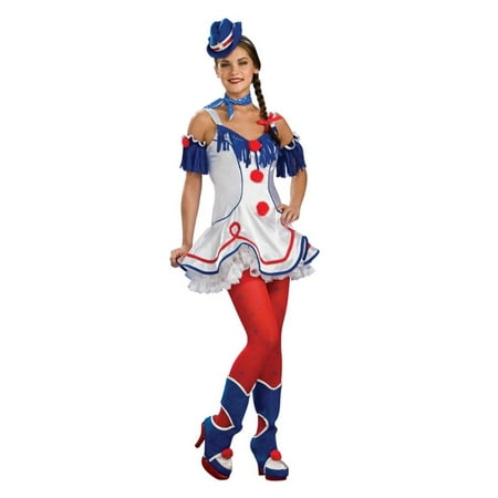 Ring Master Red White & Blue Lady Rodeo Clown Costume Dress Adult Standard