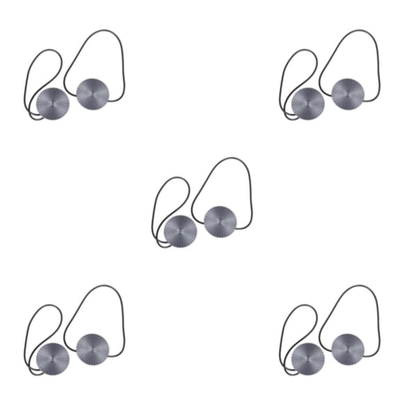 Wosthever 2 piezas cortina Tieback poliéster Color sólido dormitorio sombrilla cortina fijación sujetador hebilla accesorios gris Type2 NO2