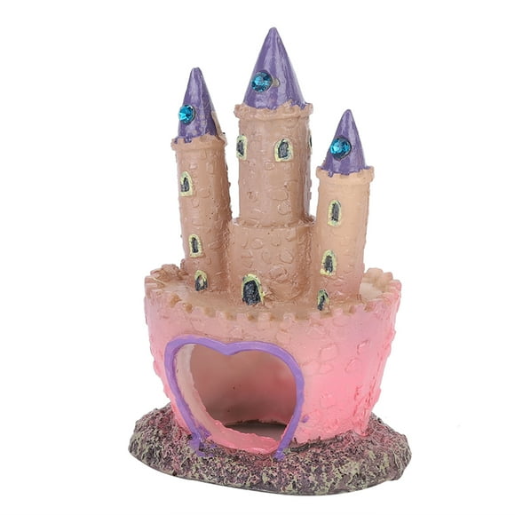 ZOUSSIQI Resin Cartoon Castle Shape Ornaments Landscape Decoration for Aquarium Fish Reptiles Tank CW7#917