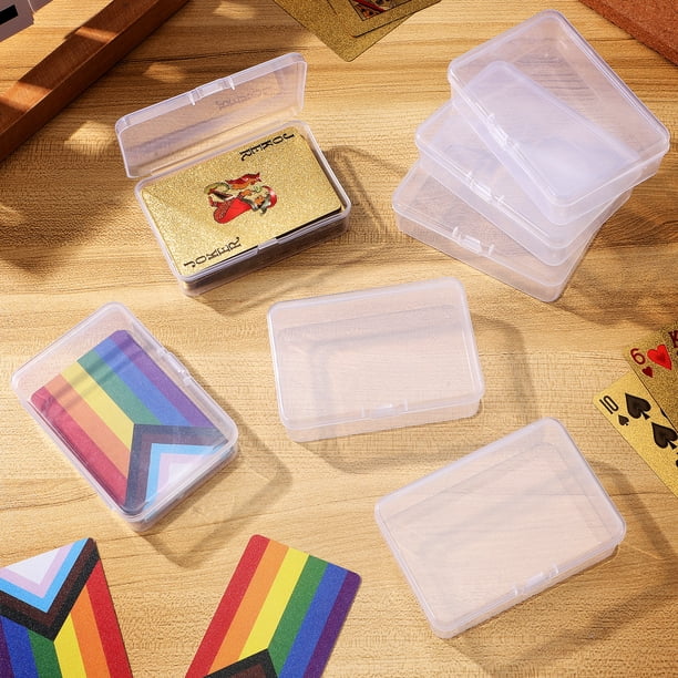 Pack De 4 Cajas De Cartas Transparentes – Estuche De Plástico De 9,2x6,2x2,2 Cm Para Juegos Y Tarjetas