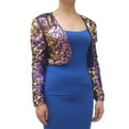 thumbnail image 4 of Sparkly Sequin Cropped Shrug Dance Performance Onstage 70s Disco Bolero, 4 of 4