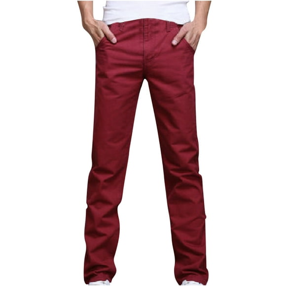 Wolfast Jeans Pantalons Slim Fit Jeans Stretch Confortable Pantalons pour Hommes, Skinny Jeans Stretch Fit, Wine XL