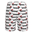 thumbnail image 6 of Kdxio Christmas Dachshund Pattern Mens Casual Shorts - Drawstring Summer Beach Sports Shorts for Men, 6 of 9