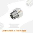 thumbnail image 3 of Adaptador de tubería Uxcell de acero inoxidable 3/4" NPT hembra x 3/4" NPT macho, reductor, bushing hexagonal, conector de tubería para agua, aceite y gas, 3 of 6