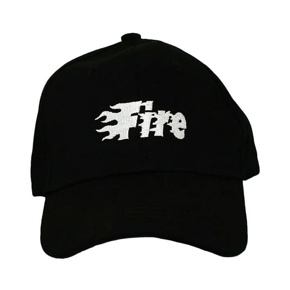Fire Black Embroidered Baseball Cap
