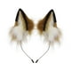 thumbnail image 4 of Diadema con orejas de zorro, decoración creativa estilo Lolita, regalo divertido para cosplay, carnaval o cumpleaños. Blanco Marrón, 4 of 9