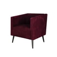 thumbnail image 3 of Castle Place Luxurious Corduroy Velvet Upholstered Armchair, Red, 3 of 7