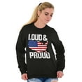 thumbnail image 5 of Loud Proud American State Flag Map Unisex Plus Fleece Graphic Sweatshirt Brisco Brands 2X, 5 of 6