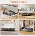 thumbnail image 2 of Eunos Under Bed Storage with Wheels, 2 Pack Underbed Storage Containers with Clear Lid and Handles, Storage Organizer Bins, Gray, 2 of 8