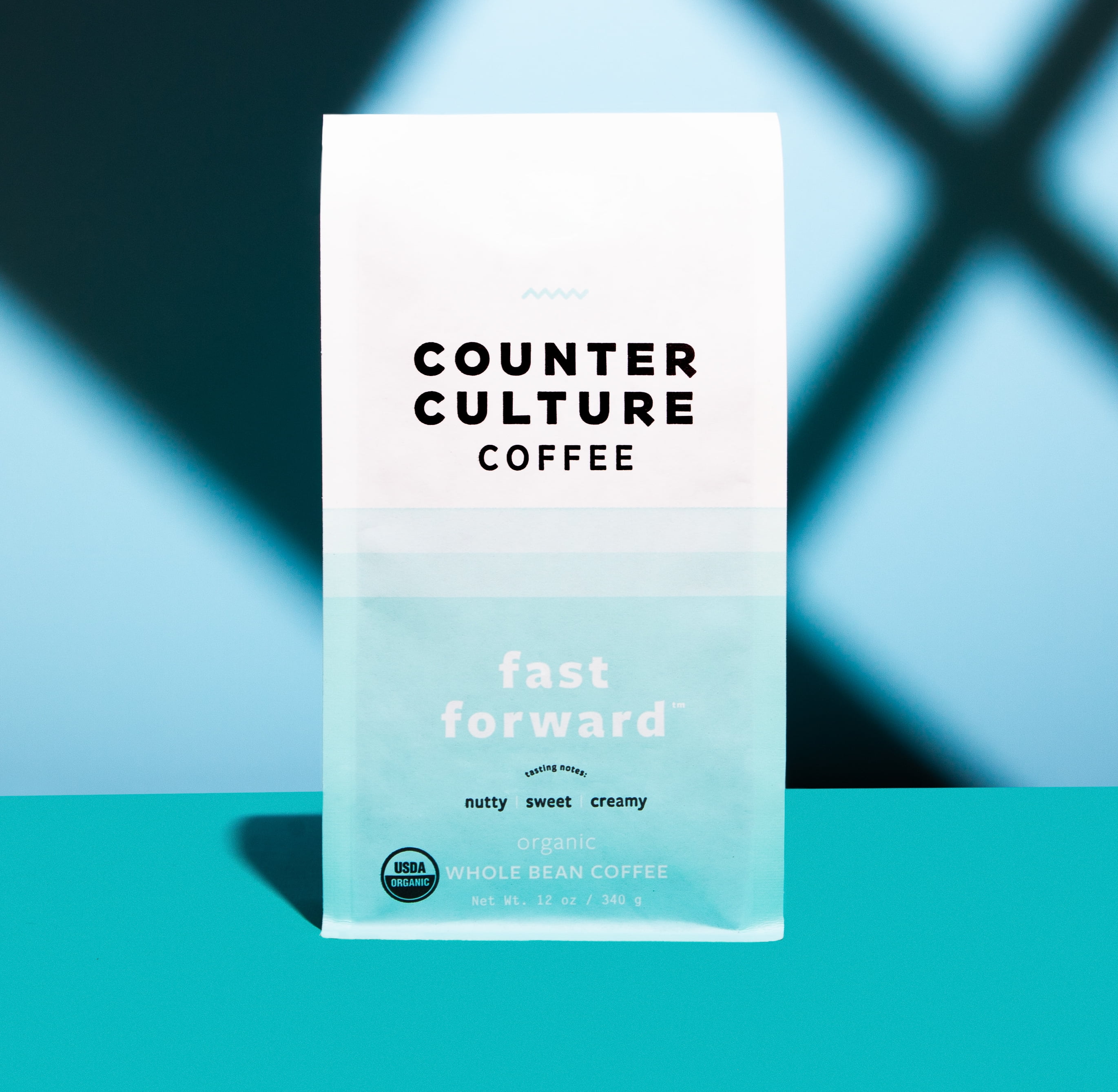 Counter Culture Coffee Fast Forward Blend, Organic, Medium Roast, Whole Bean Coffee, 12 oz