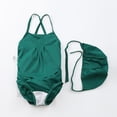 thumbnail image 7 of Gubotare Toddler Swimsuit Girl Baby Girls Swimsuit Toddler Ruffled Bikini One-Piece Swimwear Baby Girl Bathing Suits Kids Swimming Bathing Beachwear 4T 5T (Dark Green,4-5 Years), 7 of 7