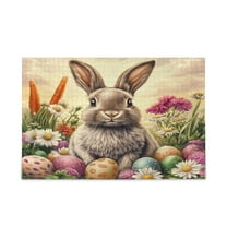 WOBOGO Lovely Easter Bunny Puzzle Challenge 500 Piece Jigsaw Suitable for Game Night Finished Size 20.5 x 14.9in