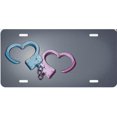 thumbnail image 1 of Offset His And Hers Handcuffs License Plate, 1 of 1
