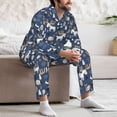 thumbnail image 7 of Salouo Forest Elk Print Button-Front Long Sleeve Pajama Set for Men, Soft 2Pjs Men's Long Sleeve Sleepwear-Medium, 7 of 7