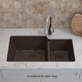 thumbnail image 2 of 32" x 19" Quartz Kitchen Sink, Double Bowl Sink, Drop-in Sink, Undermount Sink, Granite Kitchen Sink, Galaxy Mocha Kitchen Sink Lexicon Platinum LP-4060-M-SO, 2 of 9