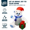 thumbnail image 3 of Oso polar inflable navideño Joiedomi 1.2 m con Luces LED, 3 of 9