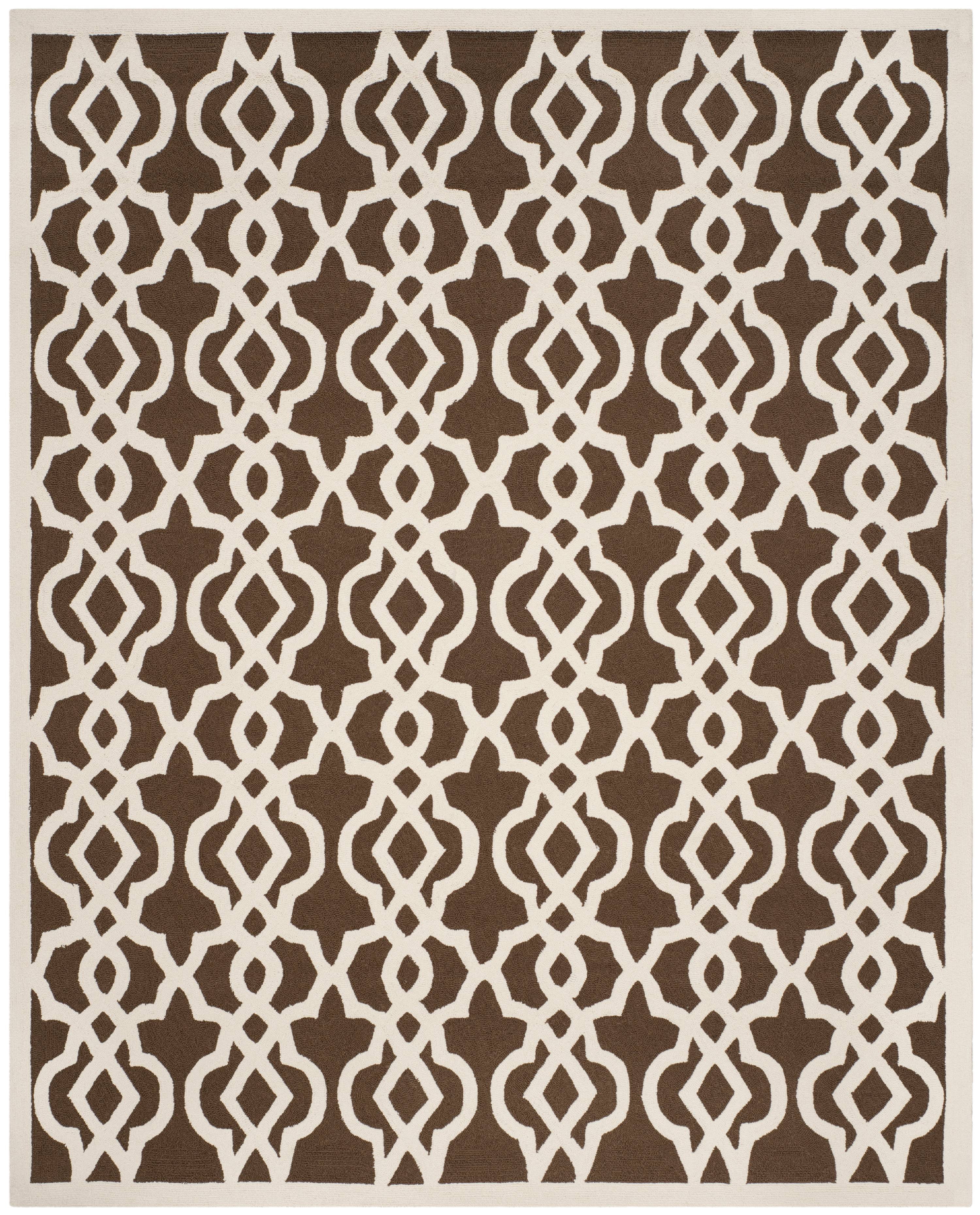 SAFAVIEH Four Seasons Jepson Abstract Area Rug, Mocha/Ivory, 9' x 12'