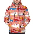 thumbnail image 5 of Bingfone Cartoon With Traffic Elements Men'S Drawstring Hoodie Long Sleeve Pocket Sweatshirts-4x-Large, 5 of 9