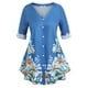 thumbnail image 1 of Tallas de talla grande Floral Roll Up Steeve Top, 1 of 5