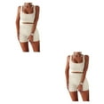thumbnail image 1 of Soidarity 2 unids/set Jogging Fitness mujer chaleco pantalones cortos viajar senderismo transpirable poliéster Crop Tops pantalones Kit blanco Blanco S 2Conjunto, 1 of 6