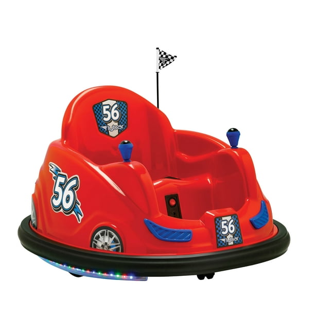 Flybar 6 Volt Battery Powered Bumper Car RED with LED Lights; Battery