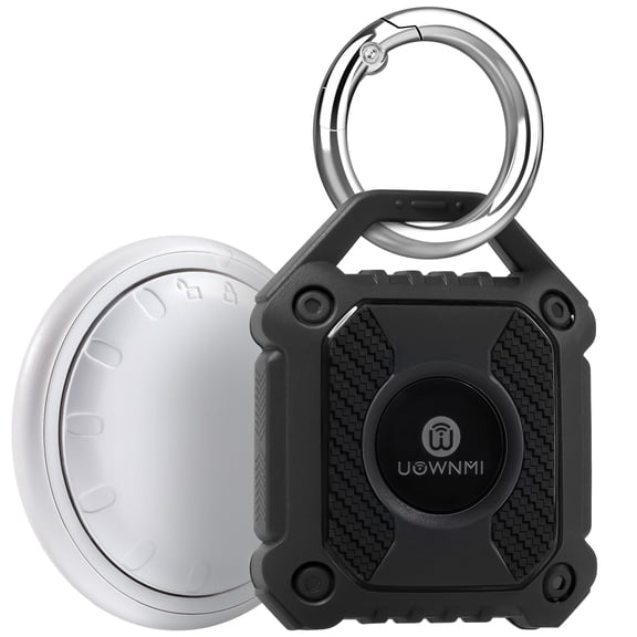 UOWNMI Key Finder Works with Apple Find My (iOS Only), 1PCS Luggage Tracker with 1PCS Waterproof Tracker Holder, Air Tracker for Suitcases, Wallets, Backpack, Handbag