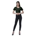 thumbnail image 2 of Moomaya T-shirt Court à Col Rond pour Femmes, Manches Courtes, Été, Coupe Ample, 2 of 7